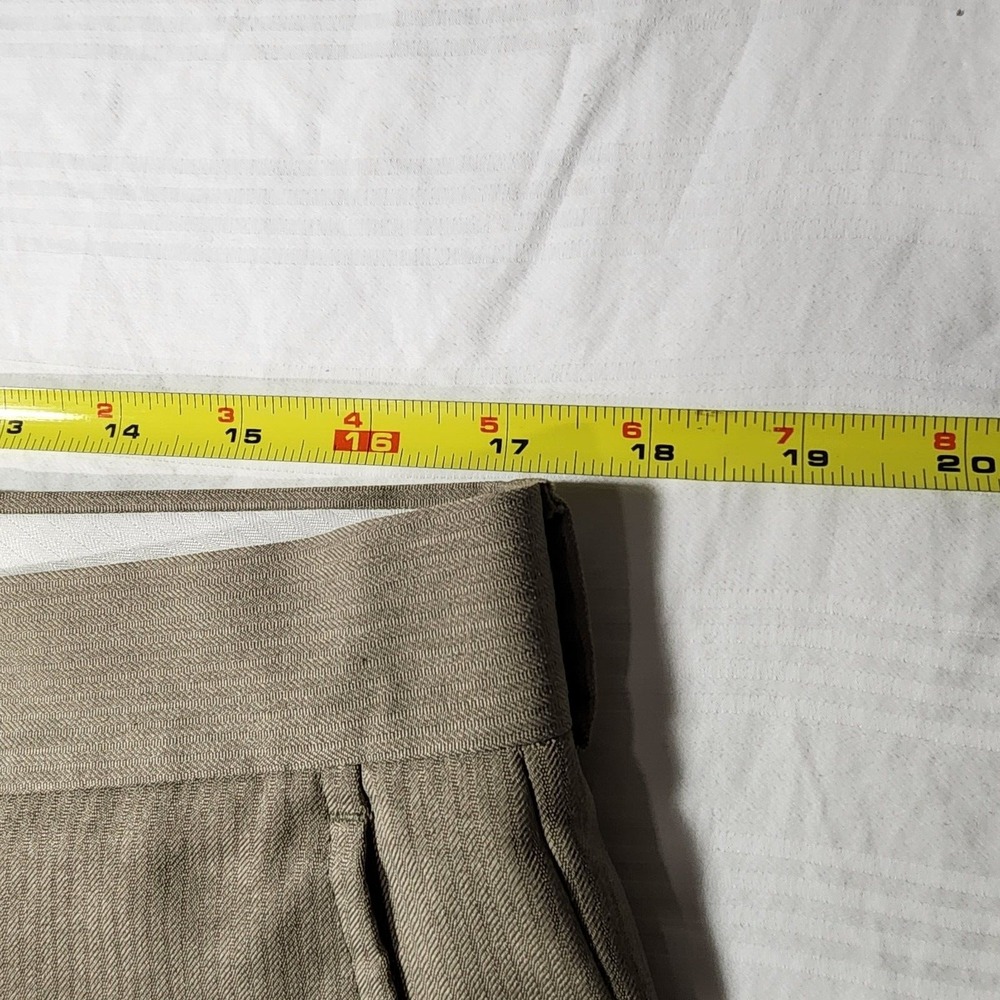 Kenneth Cole Pants Mens Size 34x34 Khaki Casual Button Zip Flat Front Belt Loops - Picture 16 of 16